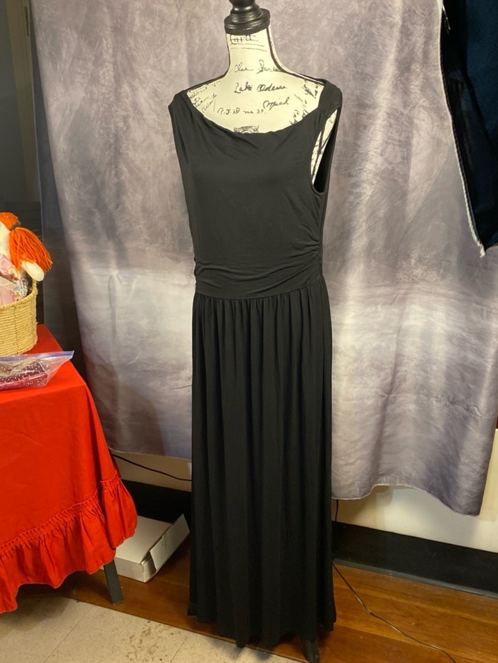 Zesica Black Cowl Neck Tank Top